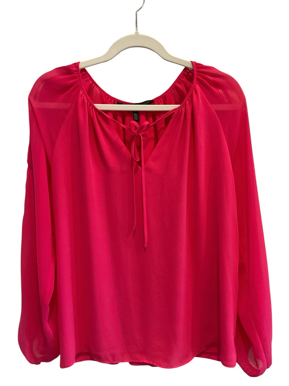 White House Black Market Fuchsia Boho Blouse In Women's Size 4